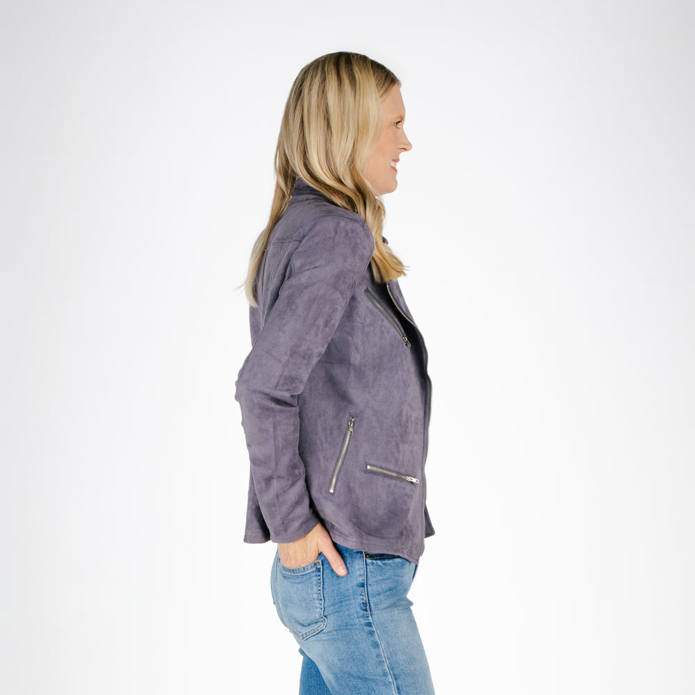 Highline Tall Moto Jacket - Charcoal