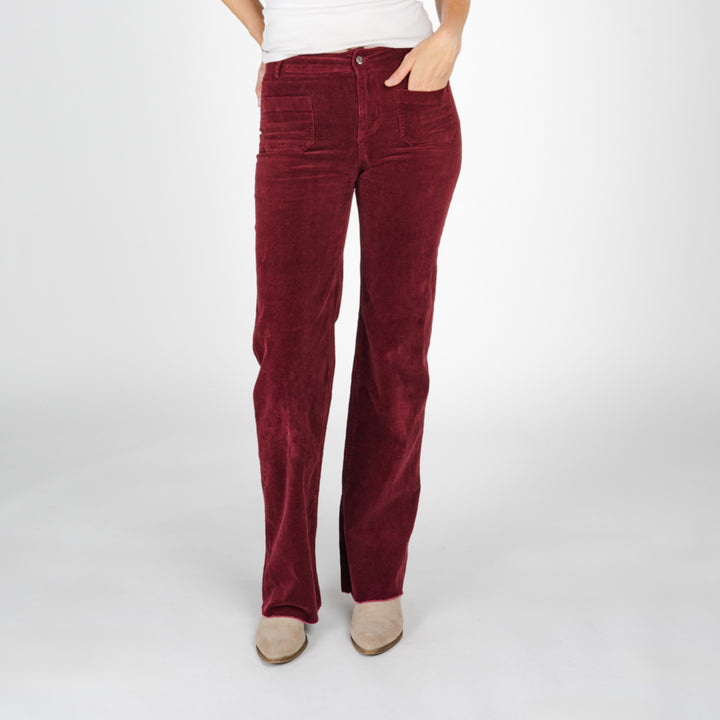 Kendall Corduroy Tall Pant - Sangria