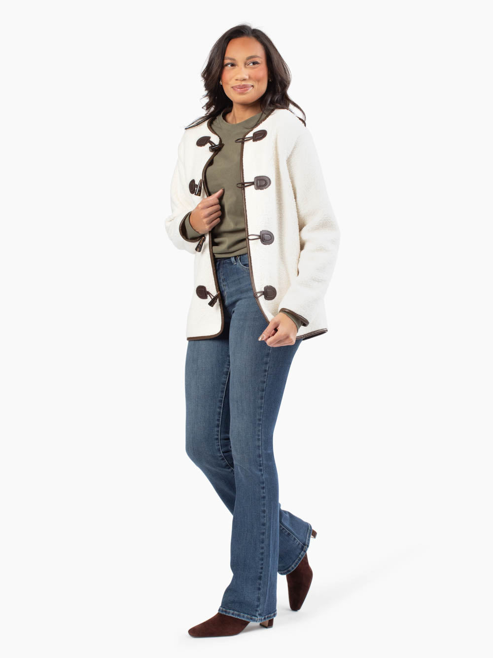 Telluride Sherpa Toggle Coat for Tall Women - Amalli Talli