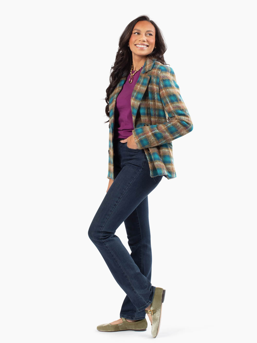 Savannah Tall Plaid Blazer