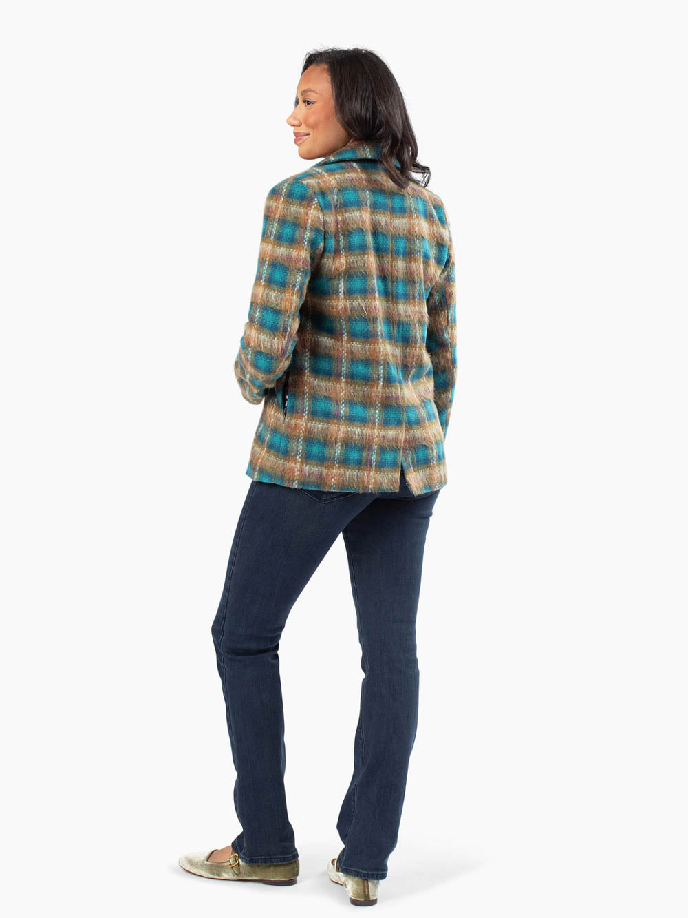 Savannah Multi Color Plaid Blazer for Tall Women | Amalli Talli