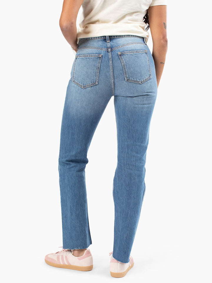 Sienna Vintage Straight Ankle Tall Jean - Medium Distressed Wash