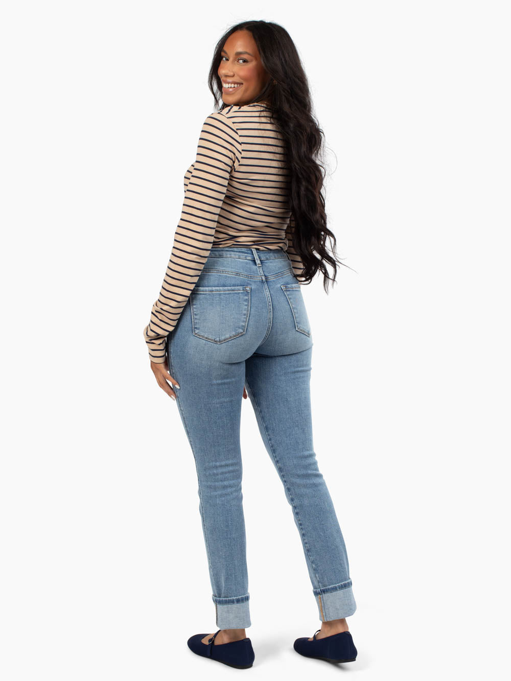Brooklyn Tall Cuffed Straight Leg Jean - Light Wash
