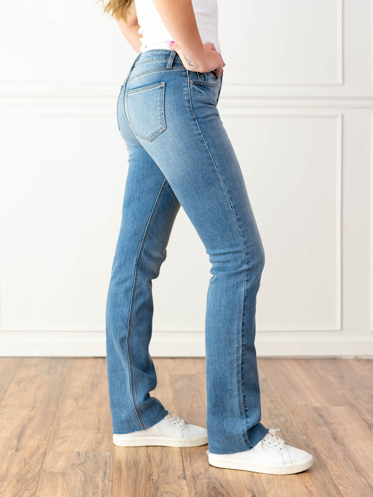 Long Inseam Straight Leg Jeans