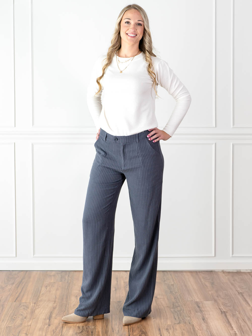 Colbie Striped Linen Trouser for Tall Women - 35, 37 Inseams – Amalli  Talli