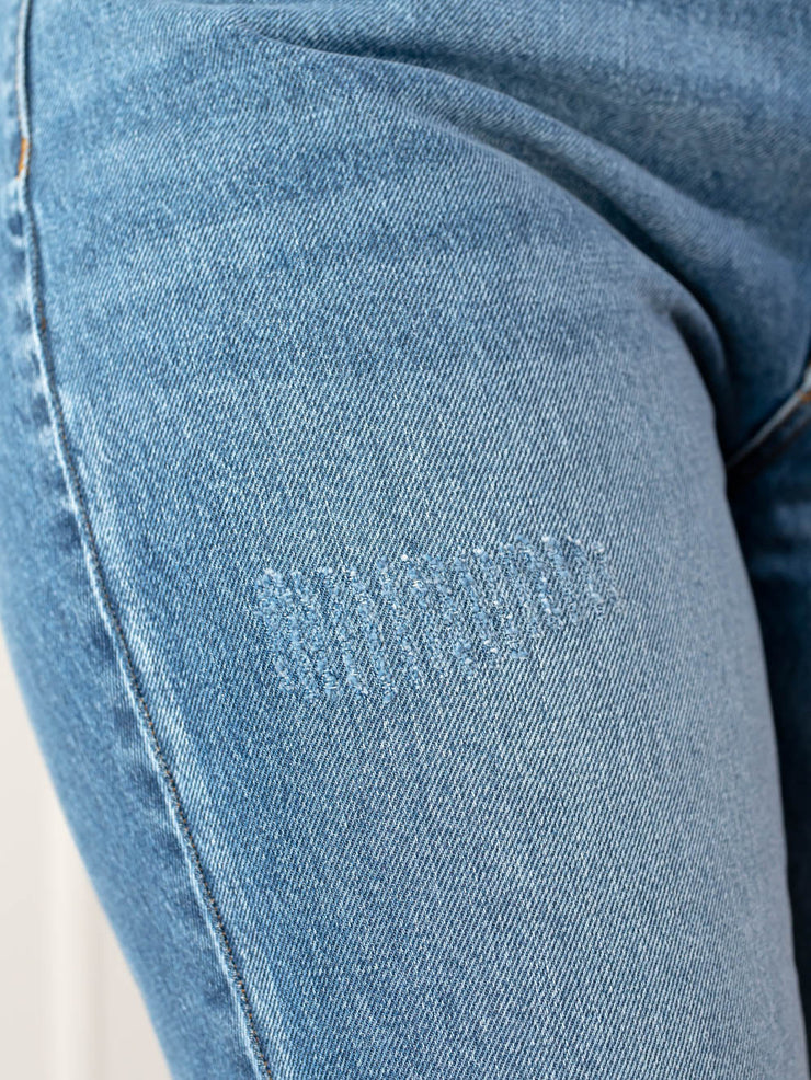 Sienna Vintage Straight Ankle Tall Jean - Medium Distressed Wash