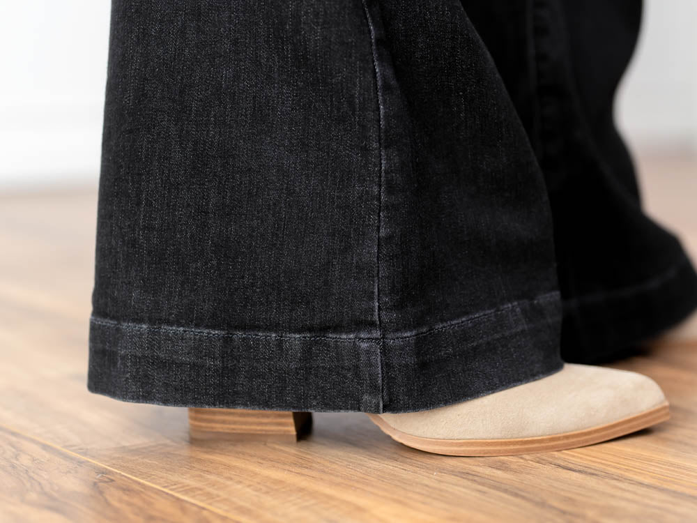 Esme Tall Flare Jean - Washed Black Wash