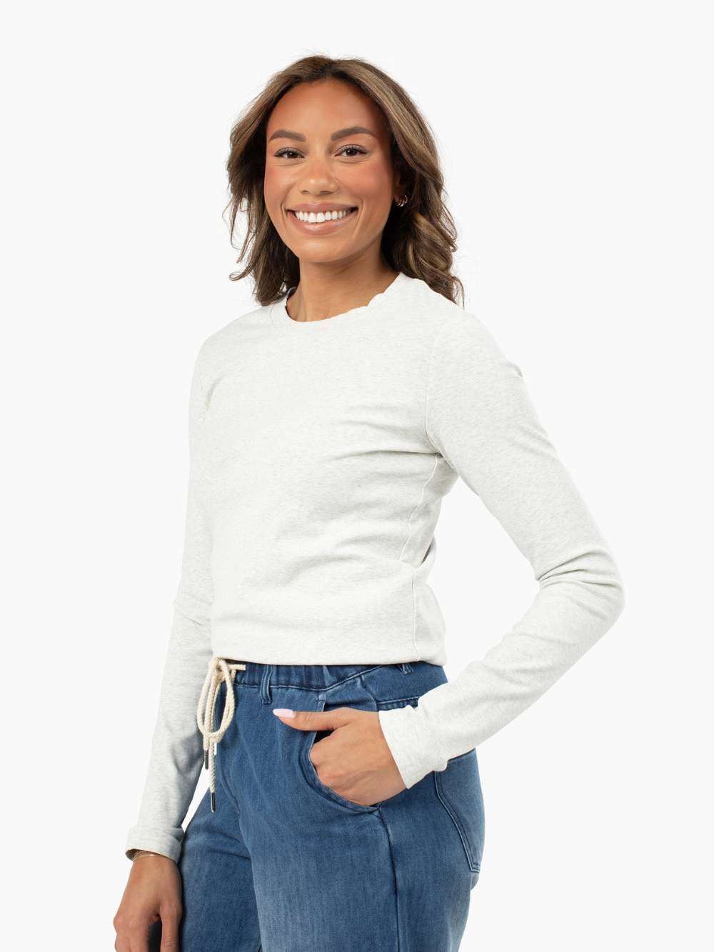 Crème de la Crème Tall Tee - Light Grey