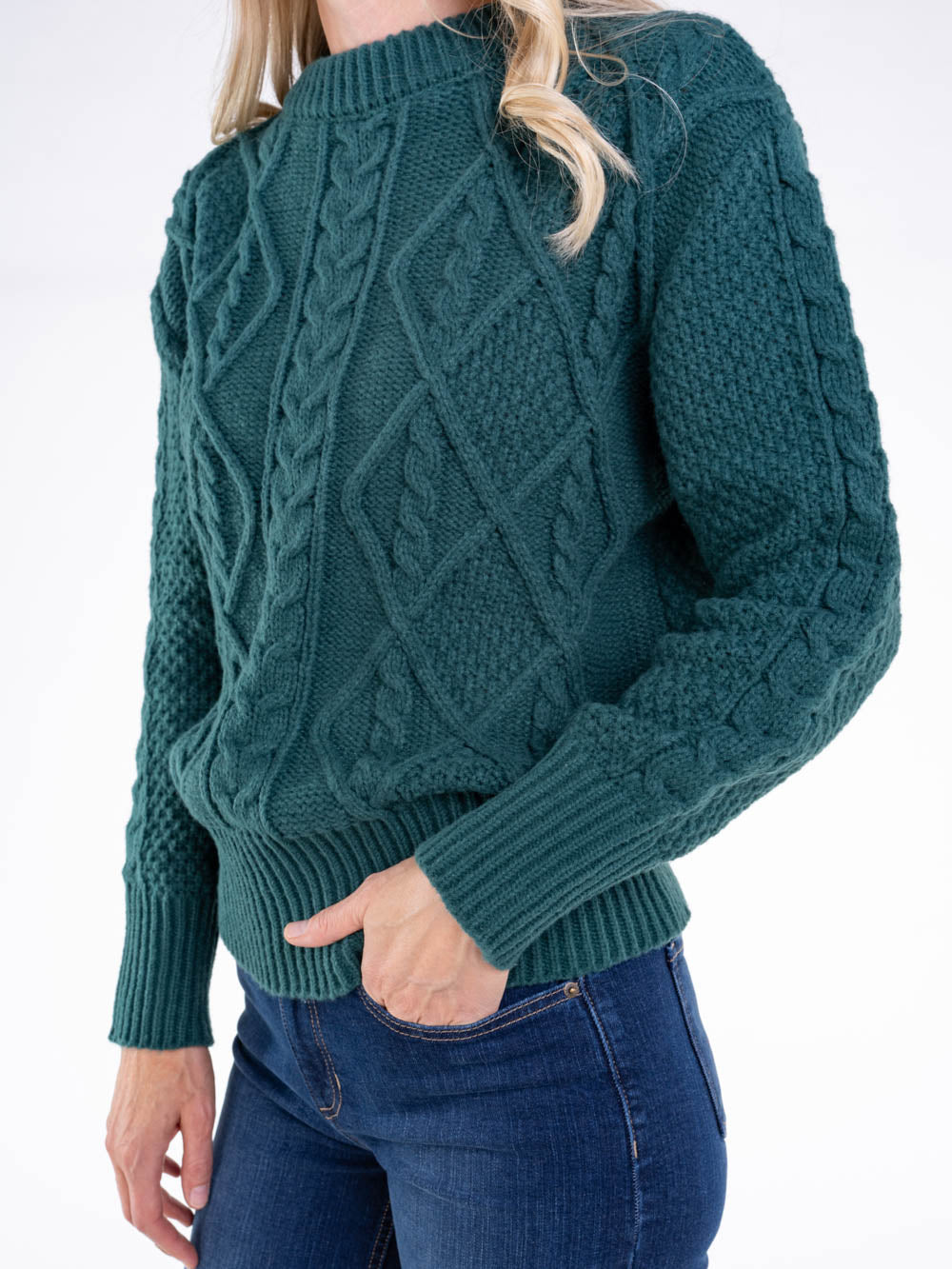 Jade Tall Cable Knit Sweater