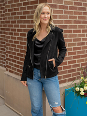 Black Moto Jacket for Tall Girls