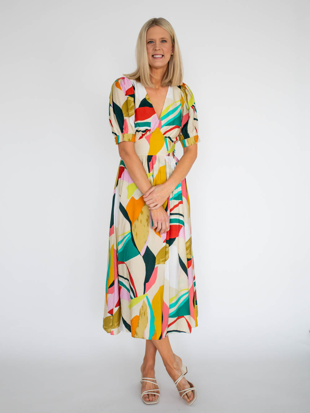 Oasis Printed Midi Dress For Tall Girls - Amalli Talli Oasis Printed Midi Dress For Tall Girls - Amalli Talli