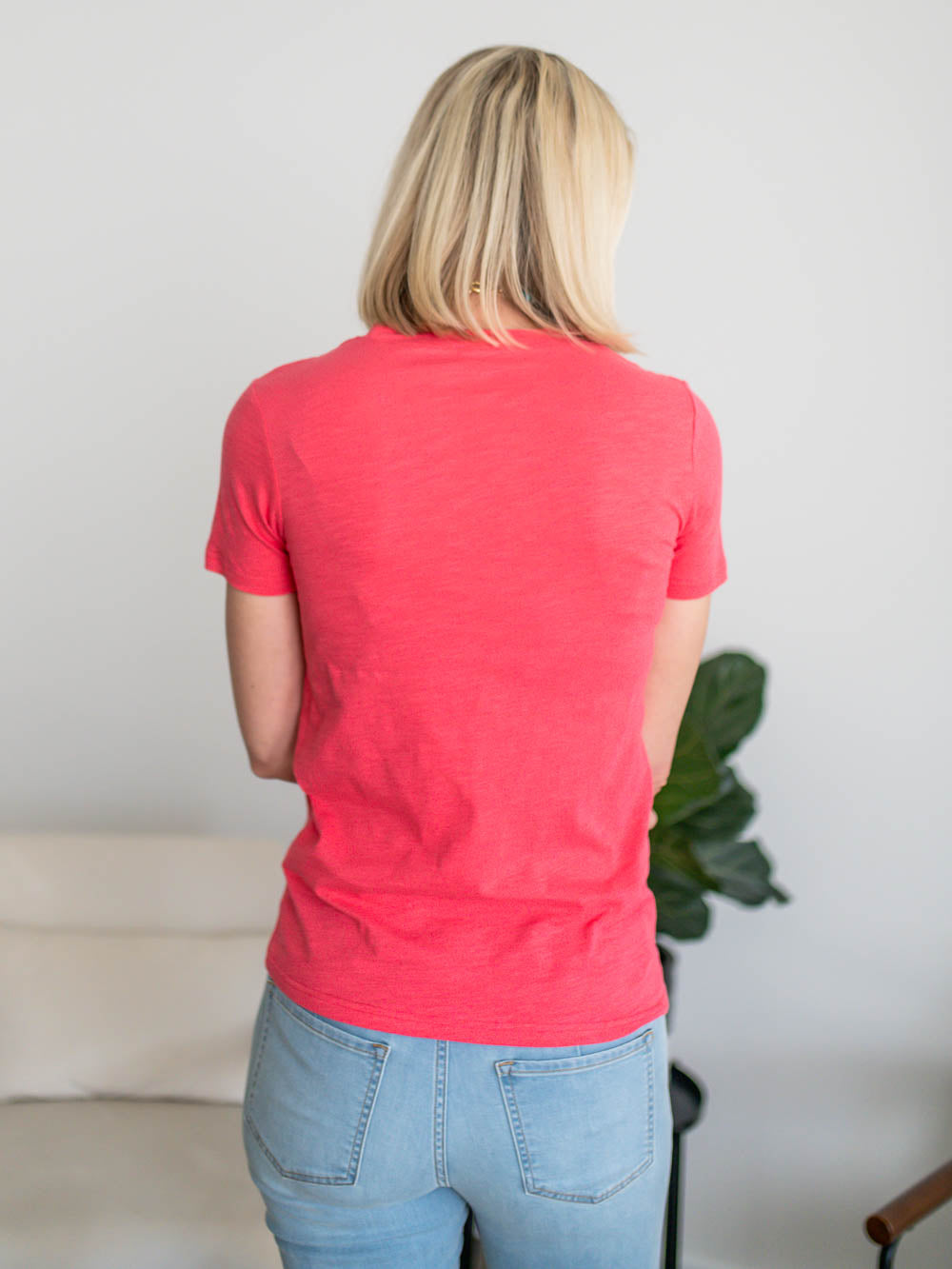 The OG Cotton Tall Tee - Coral