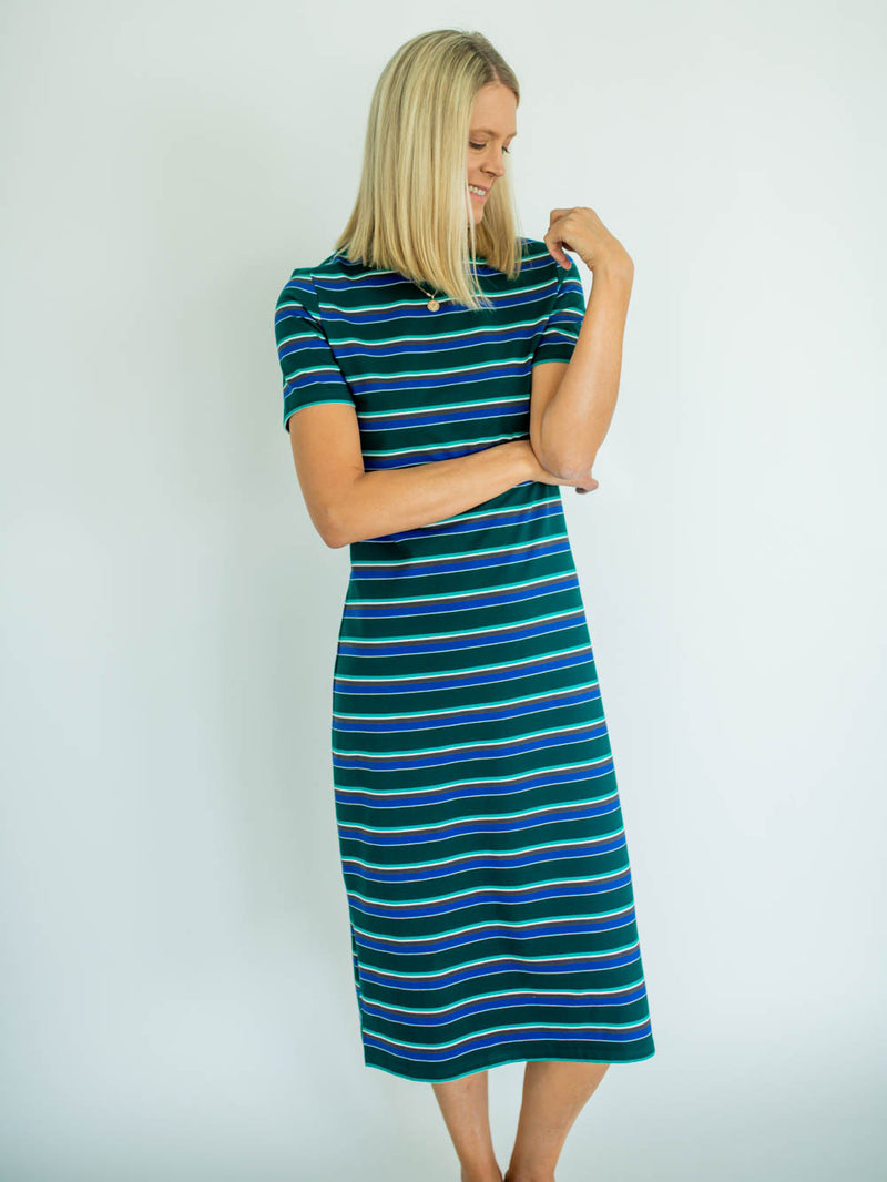 Ryann Tall T-Shirt Dress - Blue Multi