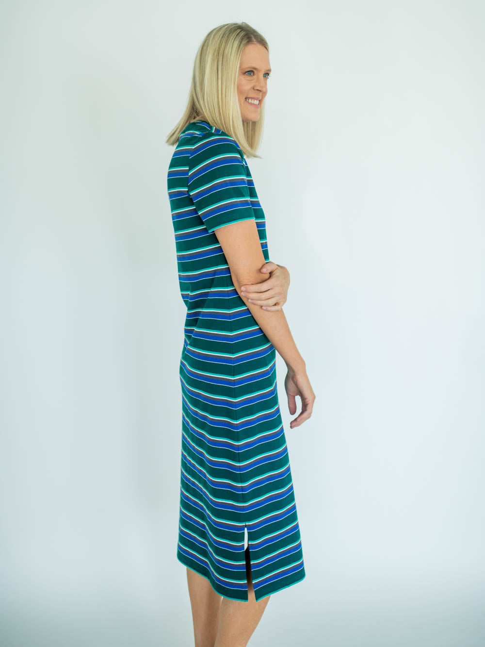 Ryann Tall T-Shirt Dress - Blue Multi