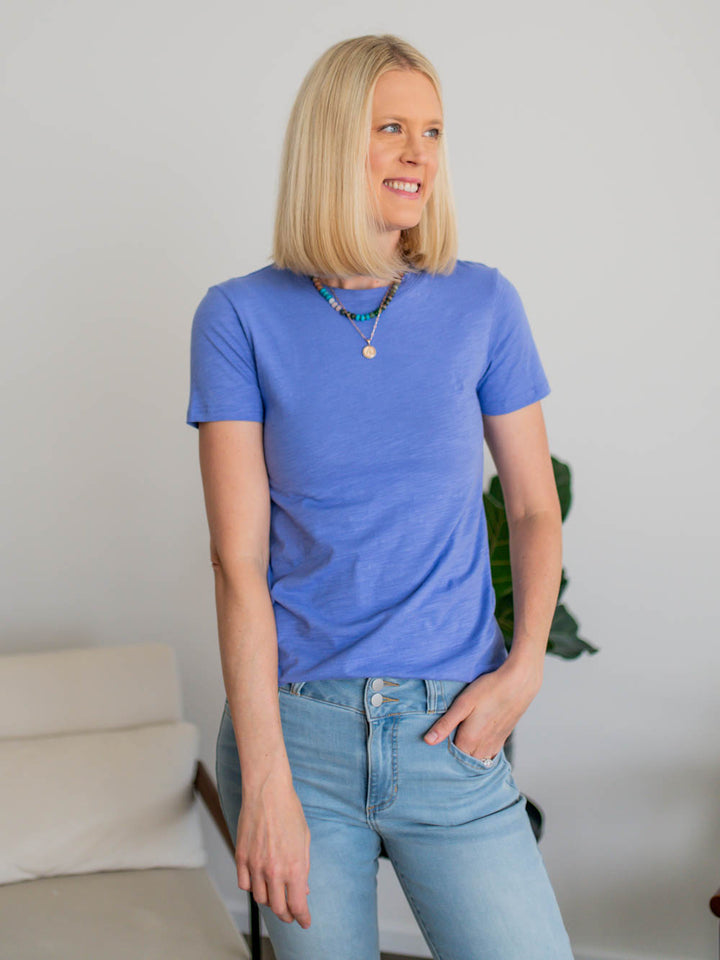The OG Cotton Tall Tee - Peri Blue