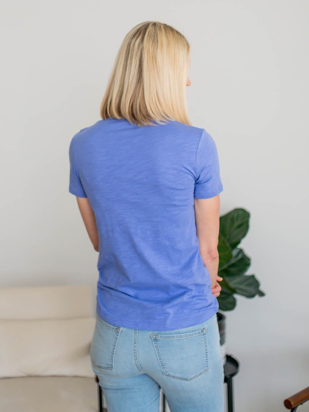The OG Cotton Tall Tee - Peri Blue