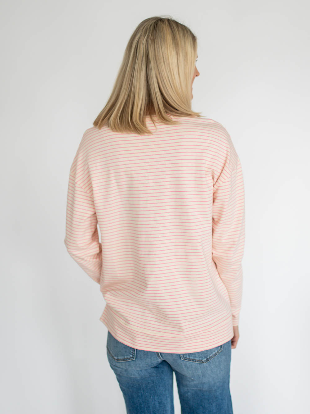 Venice Striped Long Sleeve Tall Tee - Pink