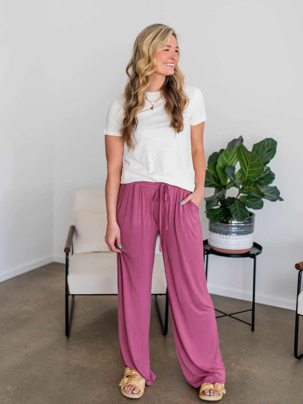 Harmony Tall Pant - Mauve Desert