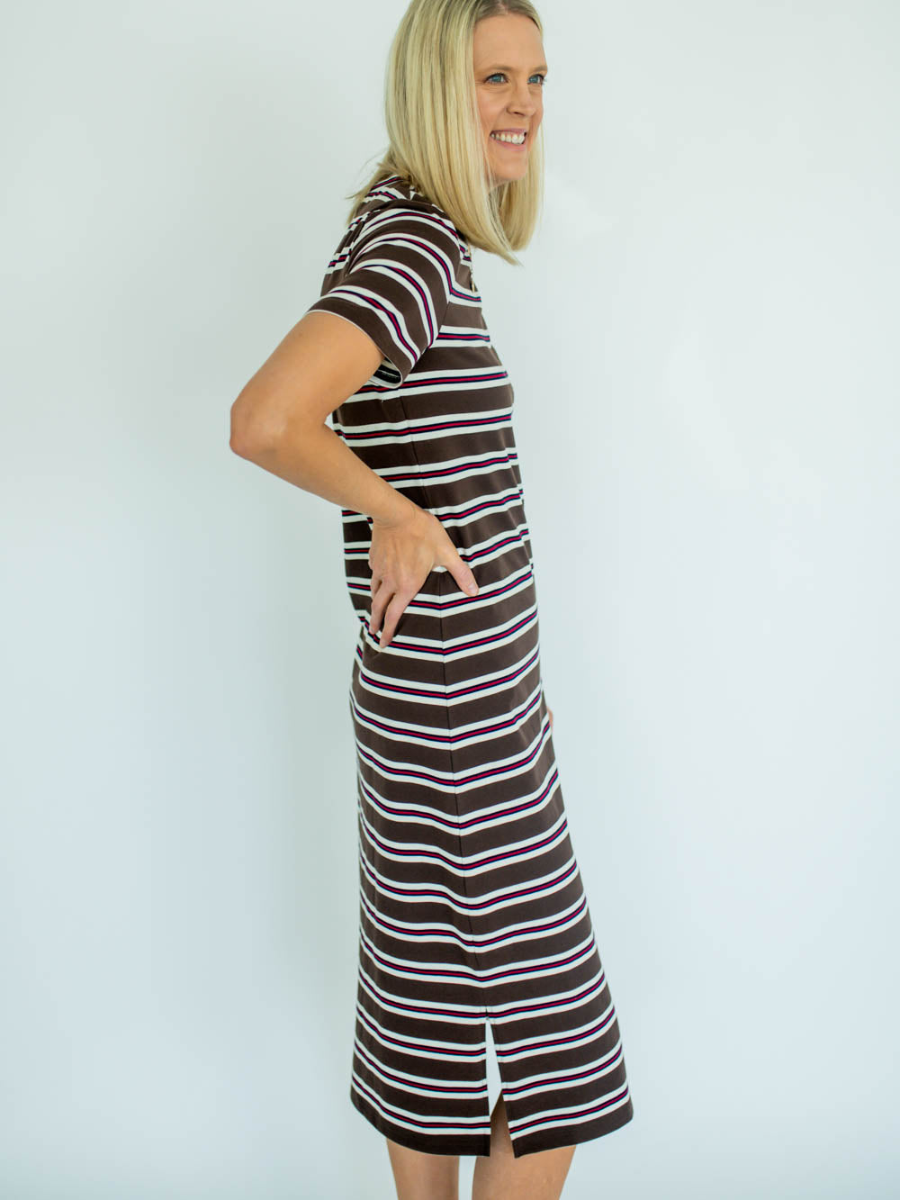 Ryann Tall T-Shirt Dress - Brown Multi