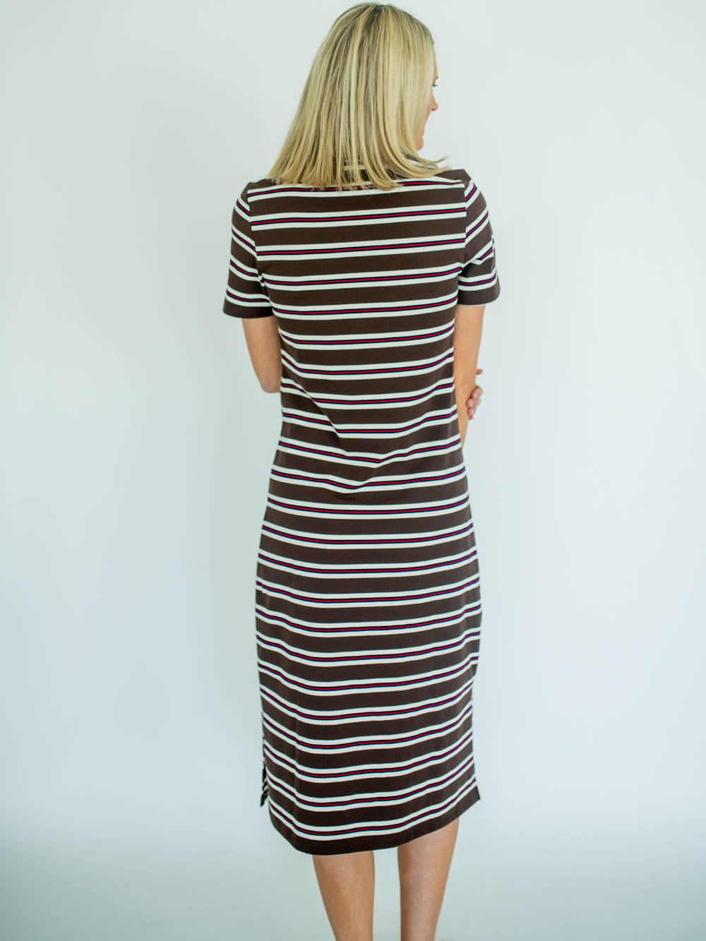 Ryann Tall T-Shirt Dress - Brown Multi