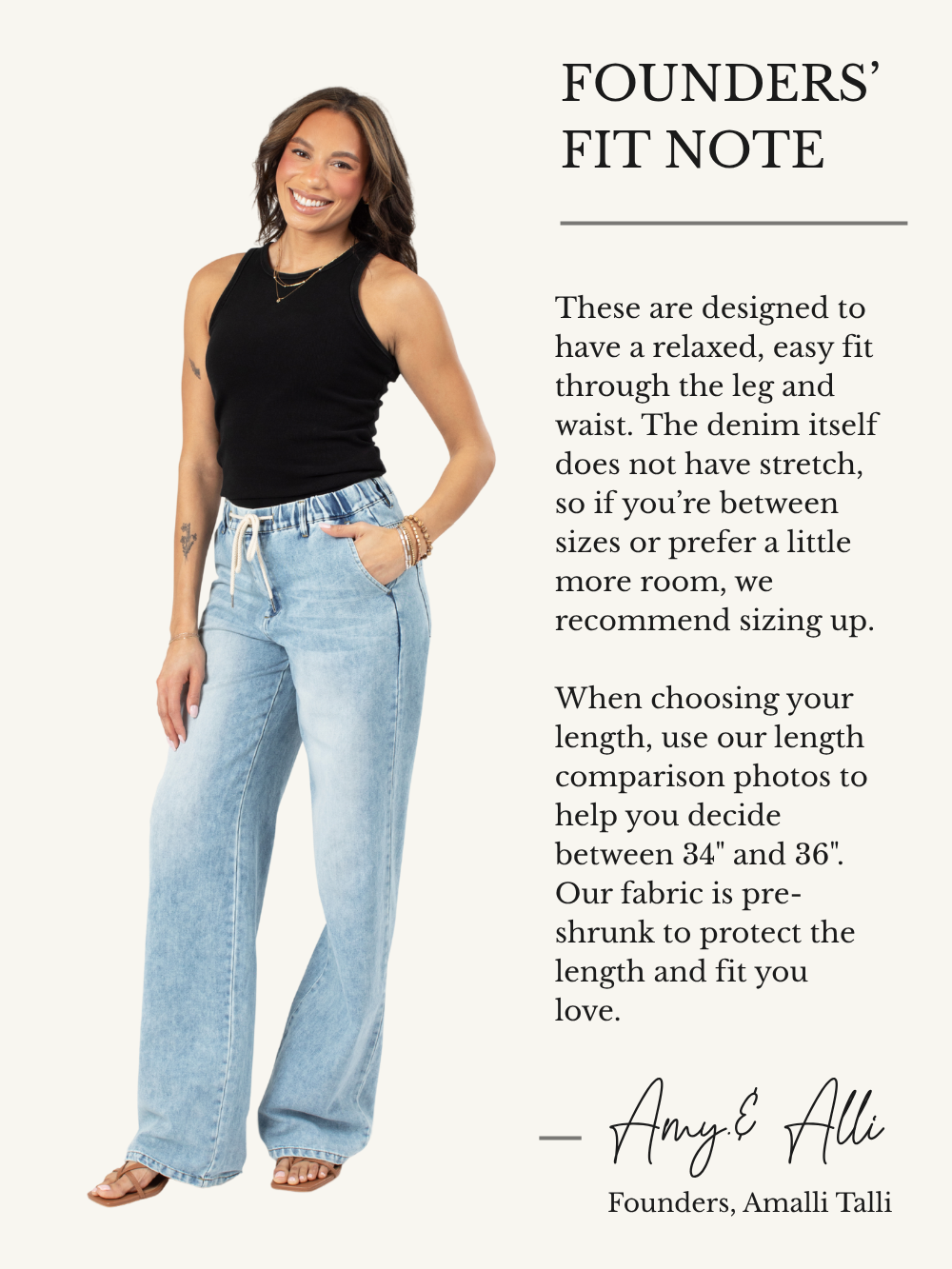 Lennon Drawstring Wide Leg Tall Jean - Light Wash