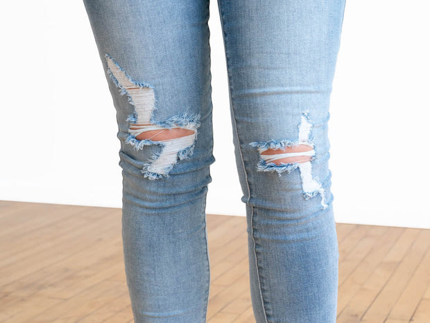 Distressed Tall Skinny Jeans