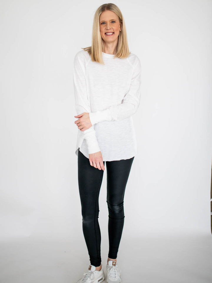 Malley Long Sleeve Tall Tee - White