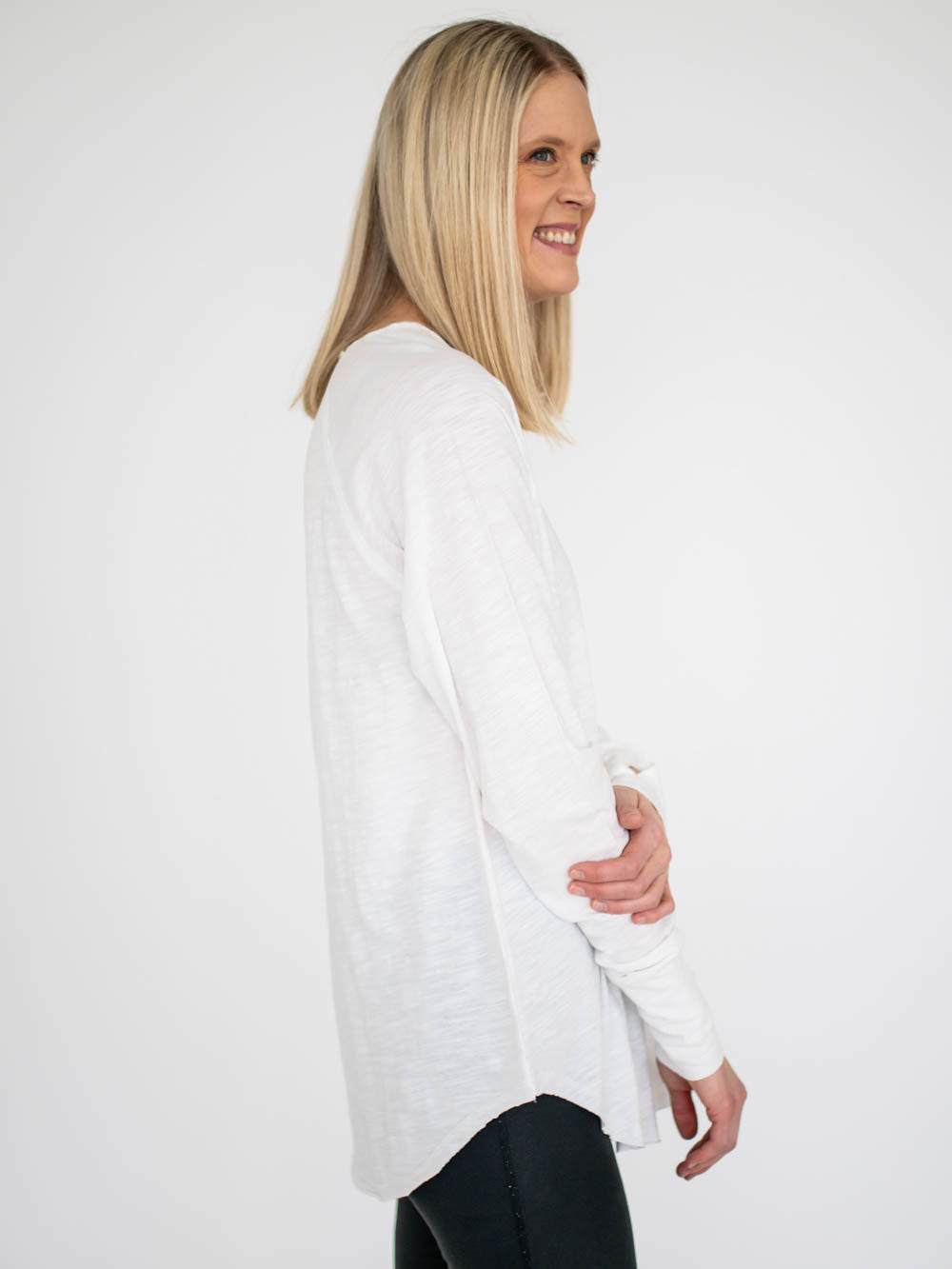 Malley Long Sleeve Tall Tee - White