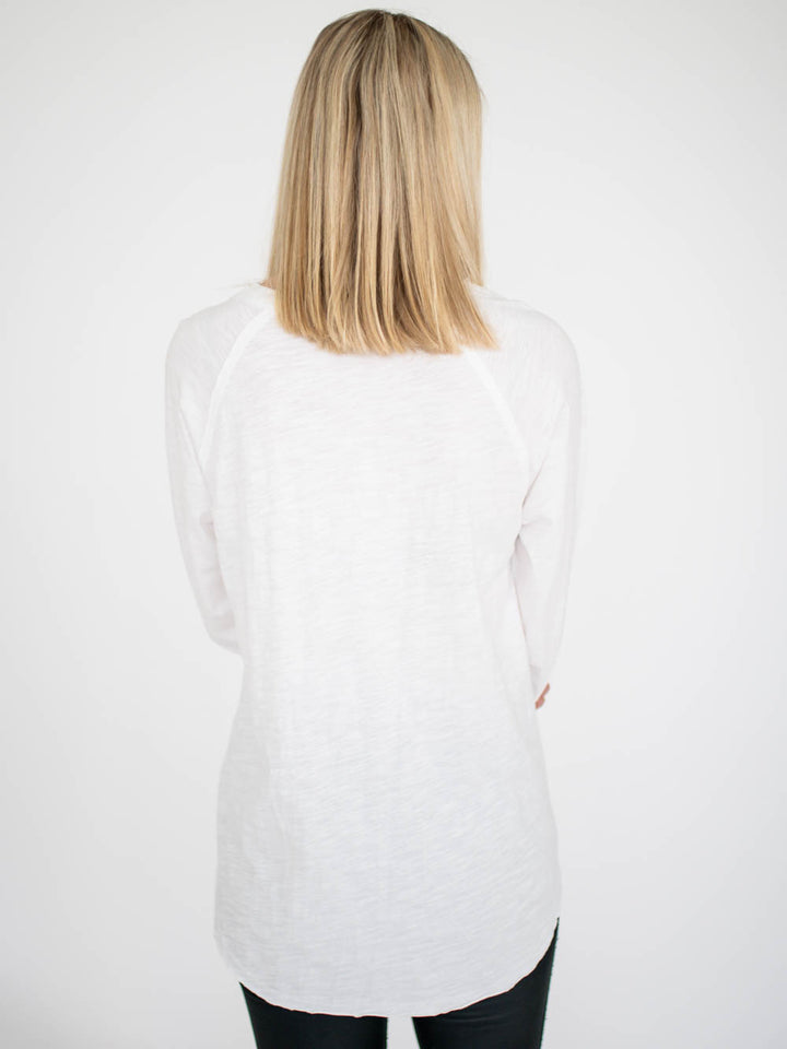 Malley Long Sleeve Tall Tee - White