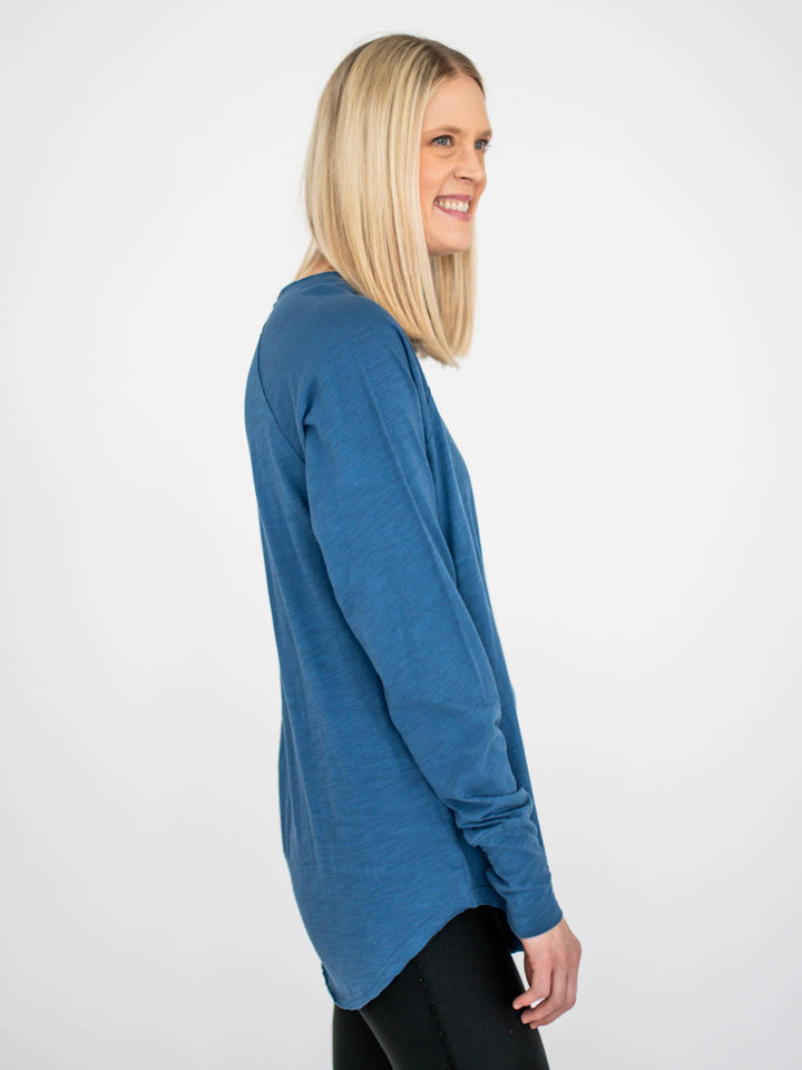 Malley Long Sleeve Tall Tee - Blue