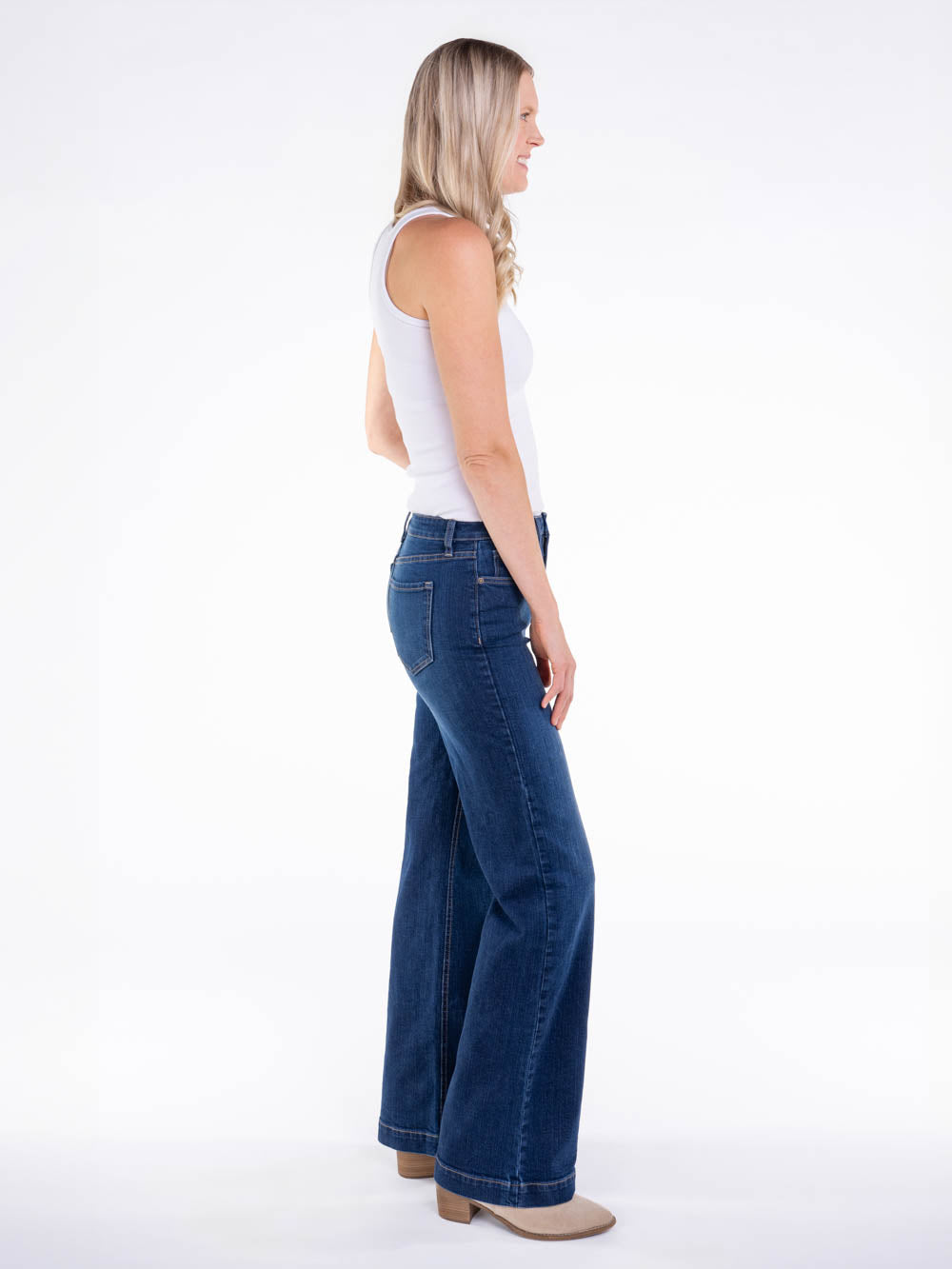 Dark Wash Wide Leg Jean for Tall Ladies