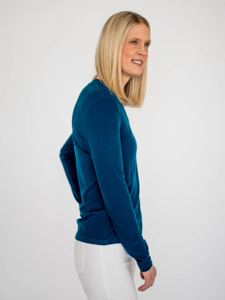 Maren V-Neck Tall Sweater - Marine