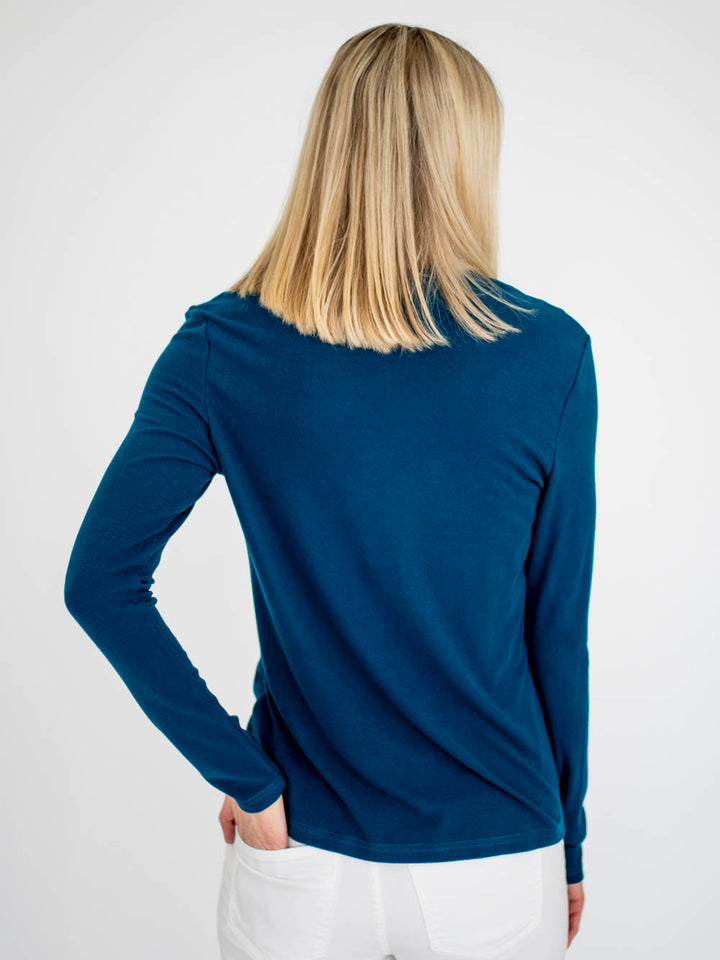 Maren V-Neck Tall Sweater - Marine