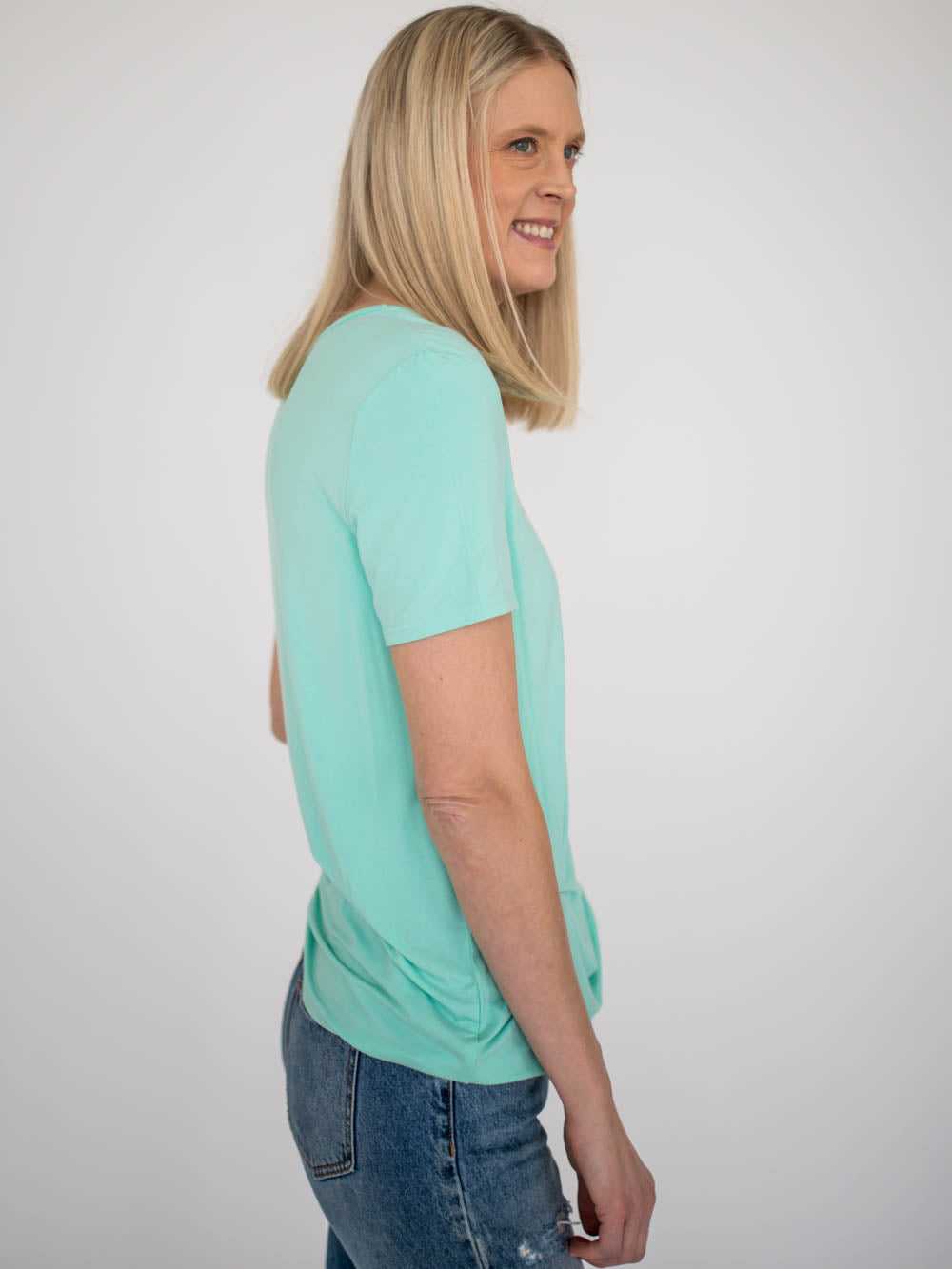 Riley Scoop Neck Tall Tee - Mint