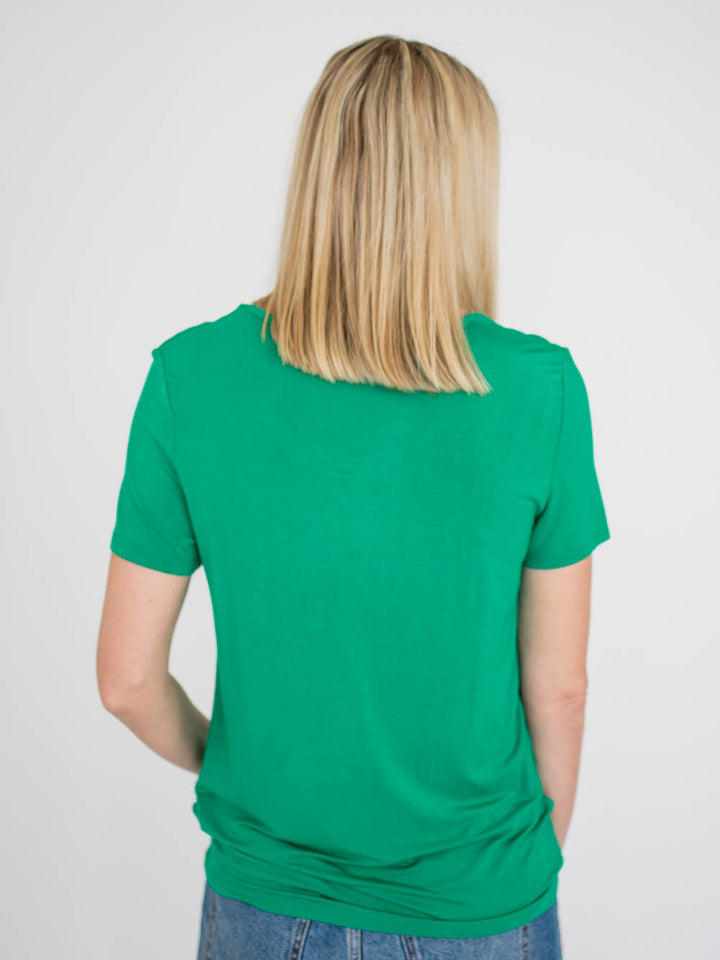 Riley Scoop Neck Tall Tee - Green