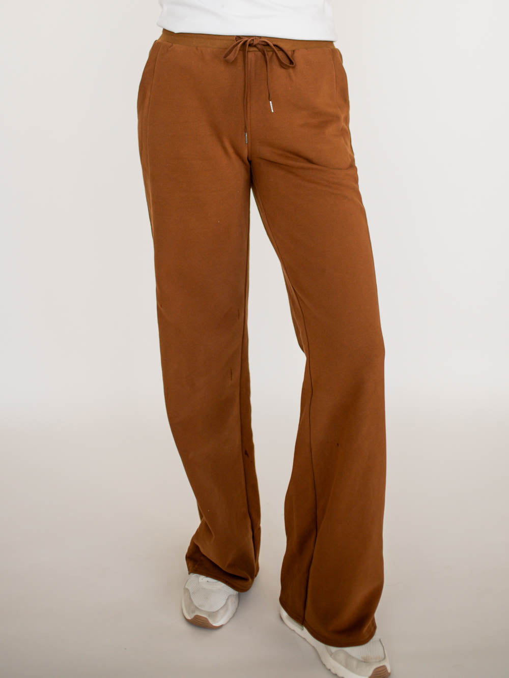 Cozy Wide Leg Tall Sweatpants - Brown