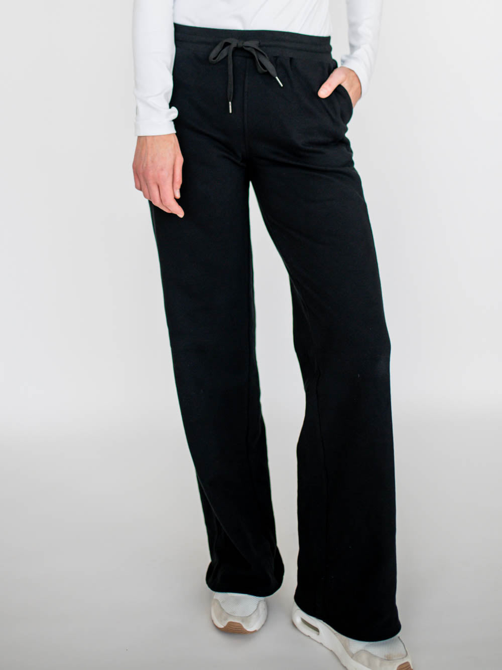 Cozy Wide Leg Tall Sweatpants - Black