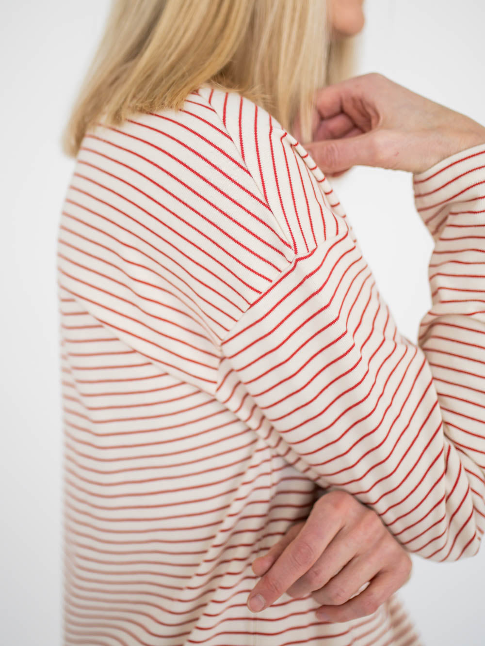 Venice Striped Long Sleeve Tall Tee - Red