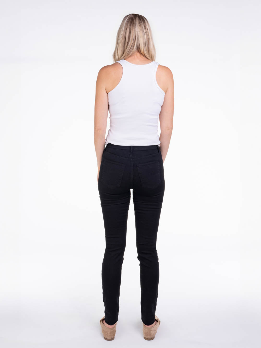 Reid High Waisted Skinny Jean for Tall Women - Jet Black Wash