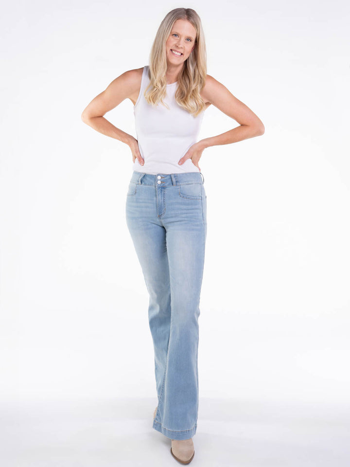 Light Wash Flare Jean for Tall Women