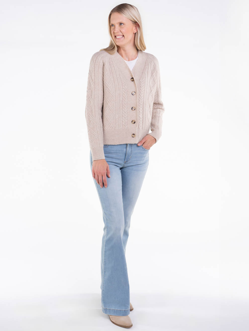 Indy Tall Cable Knit Cardigan