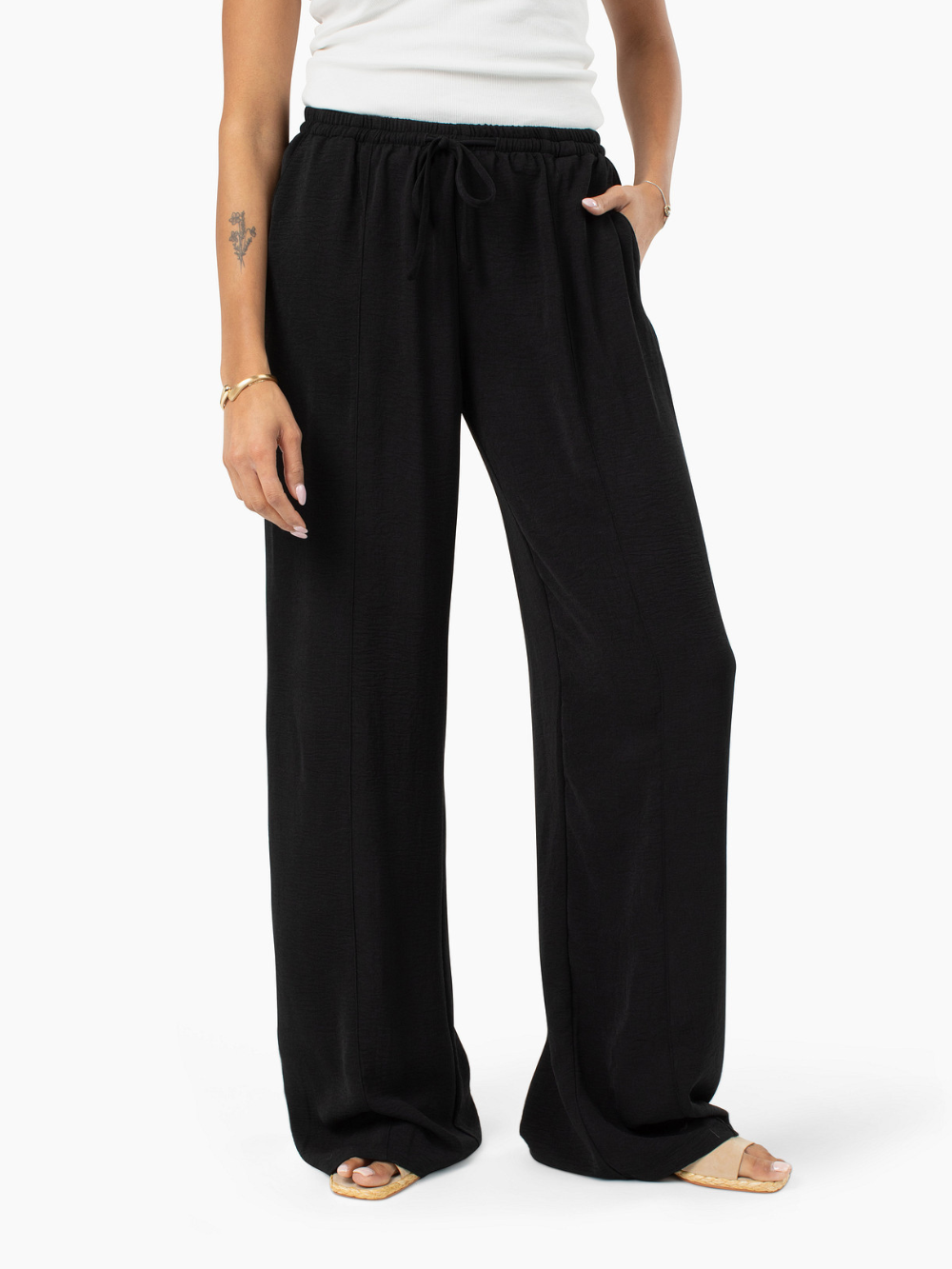 Panama Tall Wide Leg Pants - Black