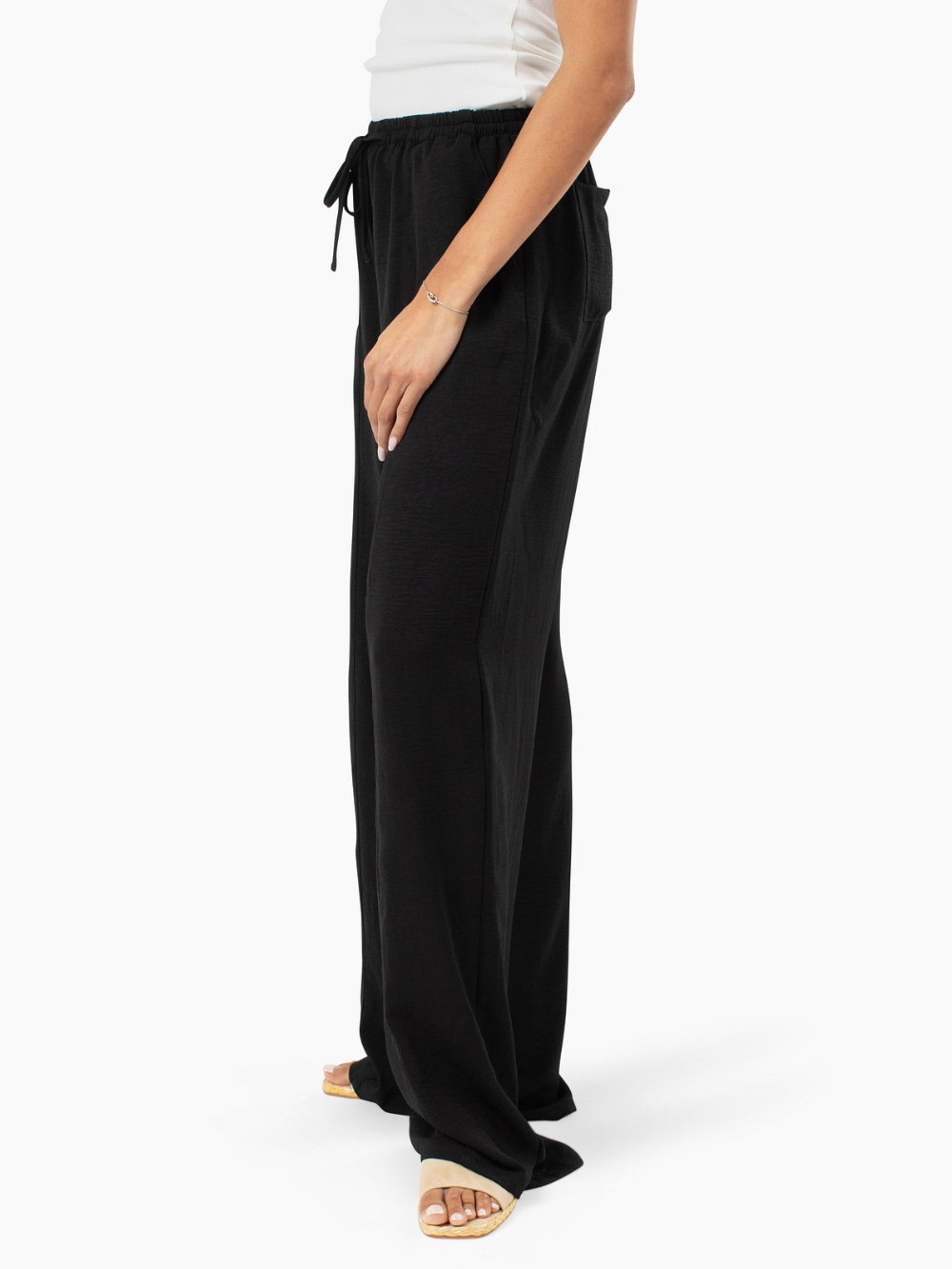 Panama Tall Wide Leg Pants - Black