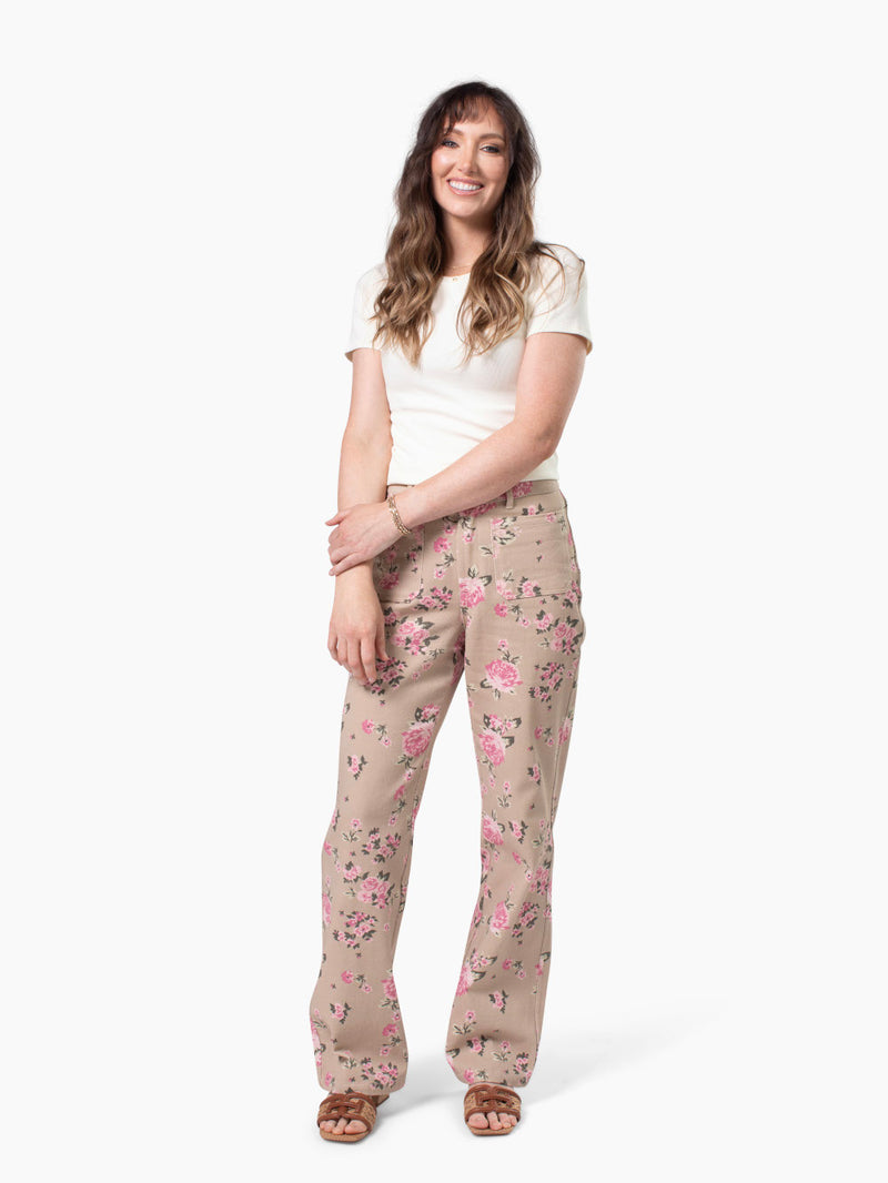 Rosalie Tall Floral Wide Leg Pant - Floral Print
