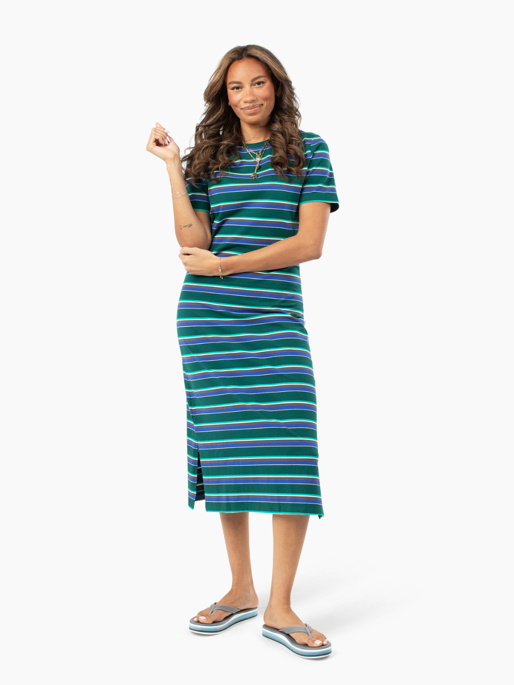 Ryann Tall T-Shirt Dress - Blue Multi