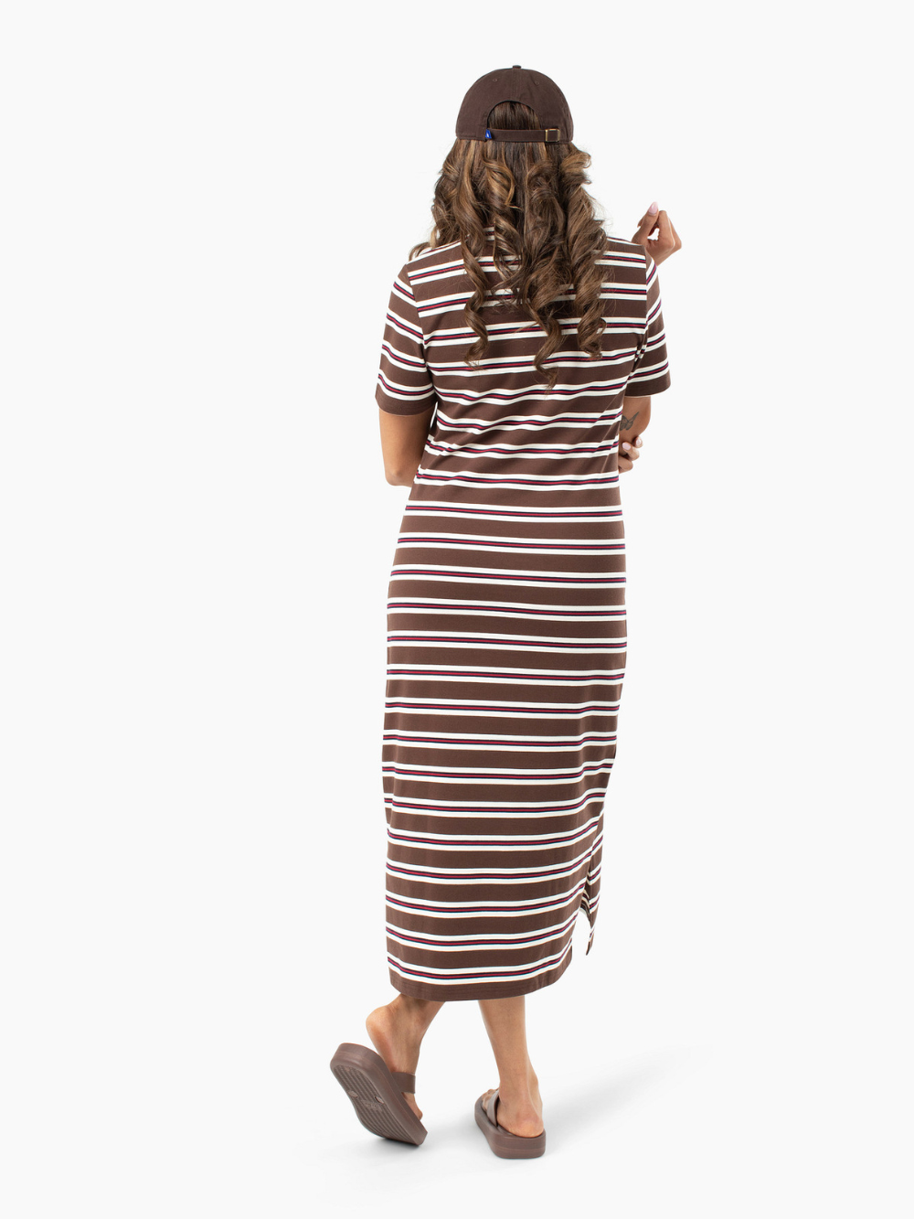 Ryann Tall T-Shirt Dress - Brown Multi Amalli Talli Ryann Tall T-Shirt Dress - Brown Multi Amalli Talli