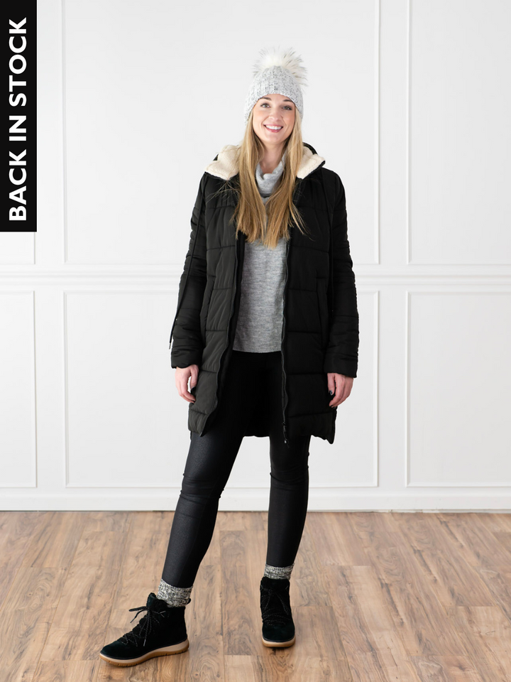 Black Tall Puffer Coat