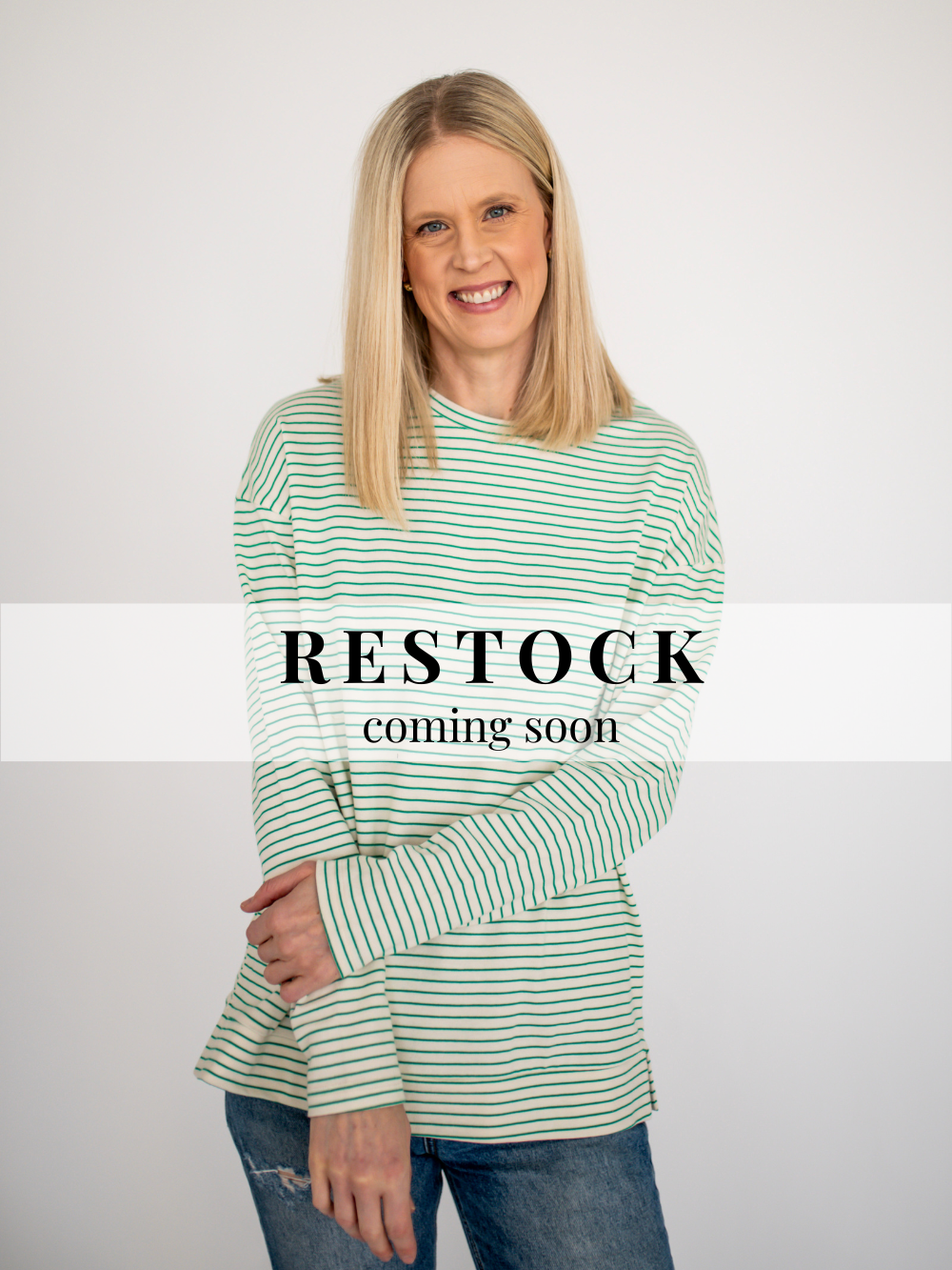 Venice Striped Long Sleeve Tall Tee - Green