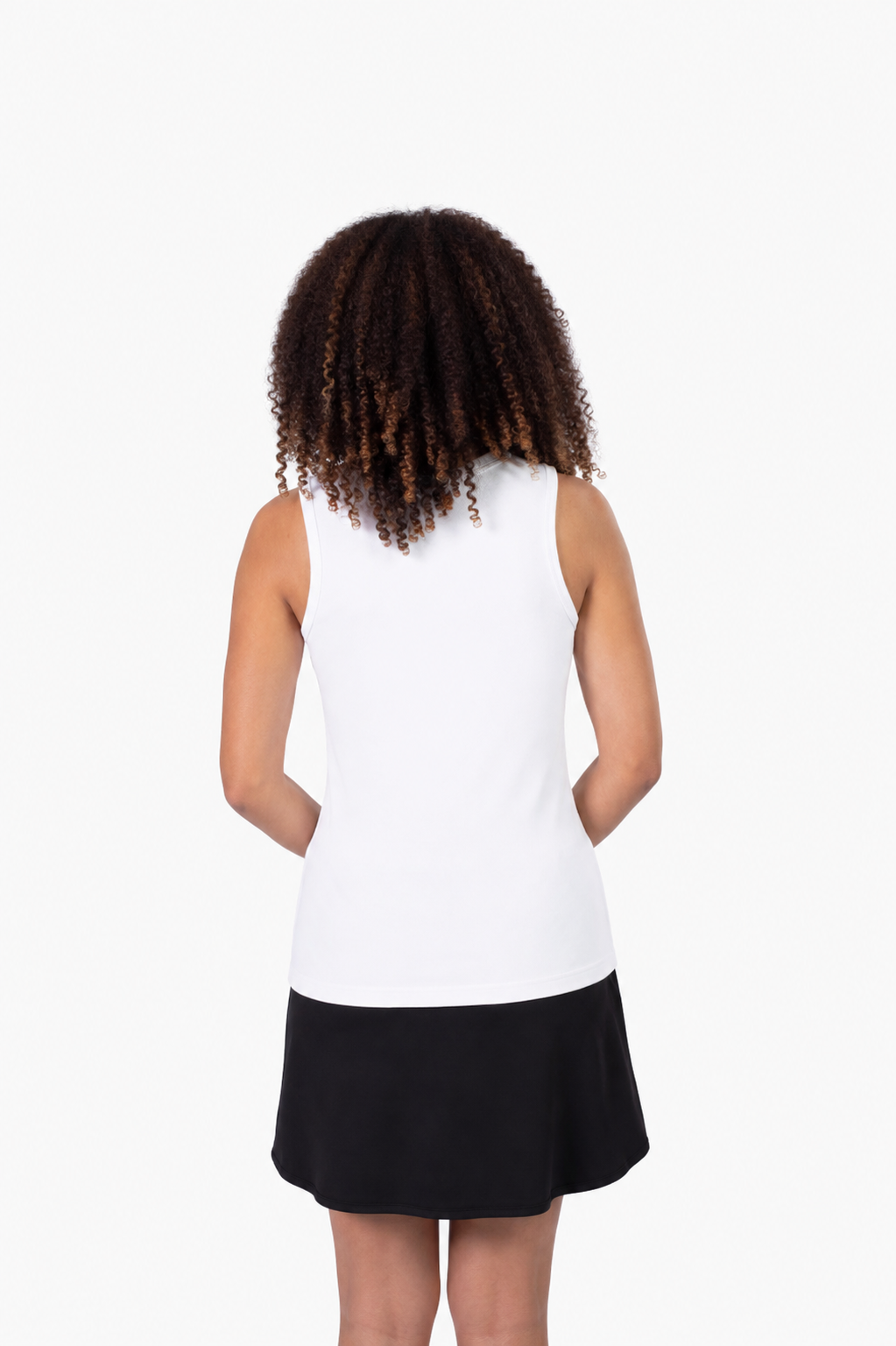 Riviera V-Neck Tall Rib Tank - White