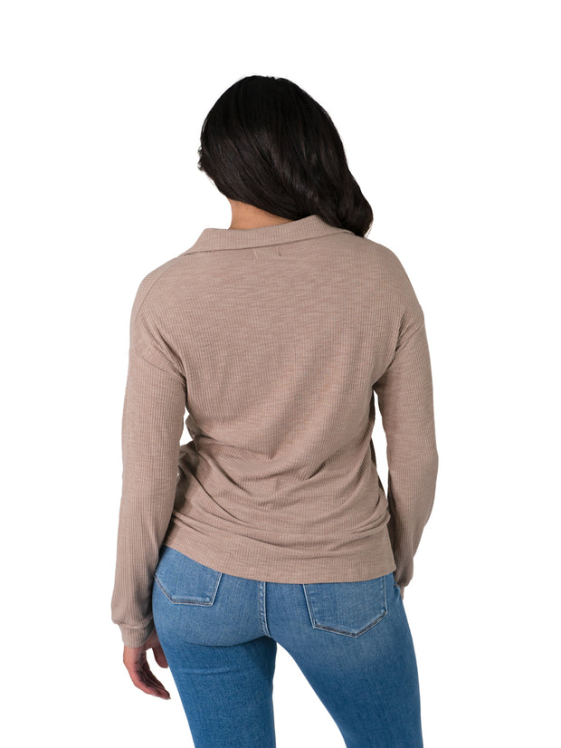 Piper Tall Henley - Taupe